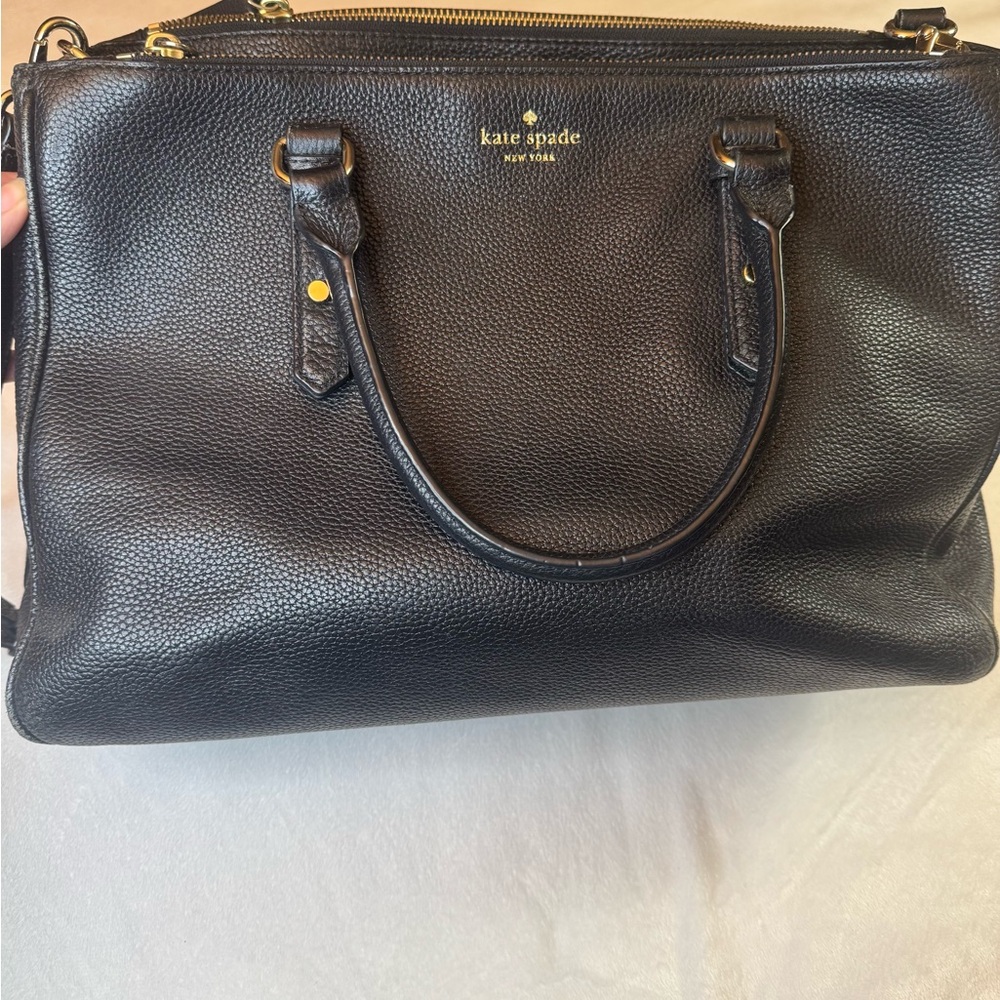 Kate Spade Black Pebbled Leather Tote